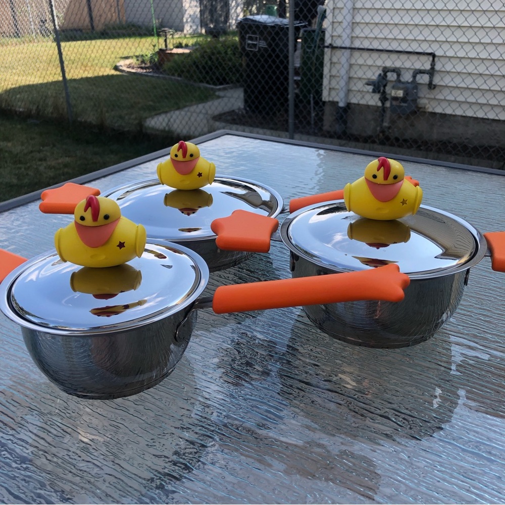 Berghoff 6pc Children's Sheriff Duck 18/10 Stainless Steel Cookware Set